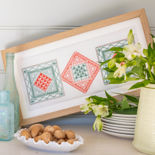 Festive Geometric Trio Embroidery
