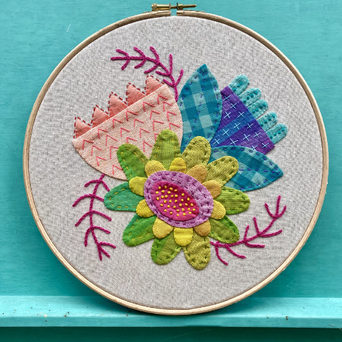 Hsp2701 Dream Flower Posy Hoop Wallhanging